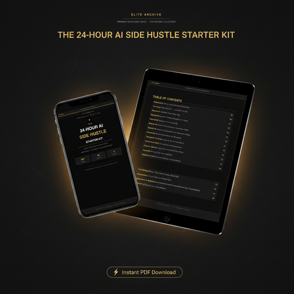 The 24-Hour AI Side Hustle Starter Kit - Digital Ebook PDF \| Elite Archive