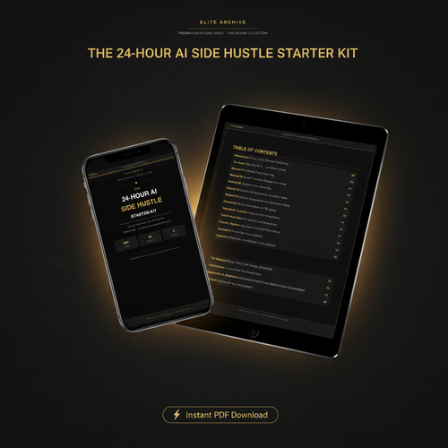 The 24-Hour AI Side Hustle Starter Kit - Digital Ebook PDF \| Elite Archive