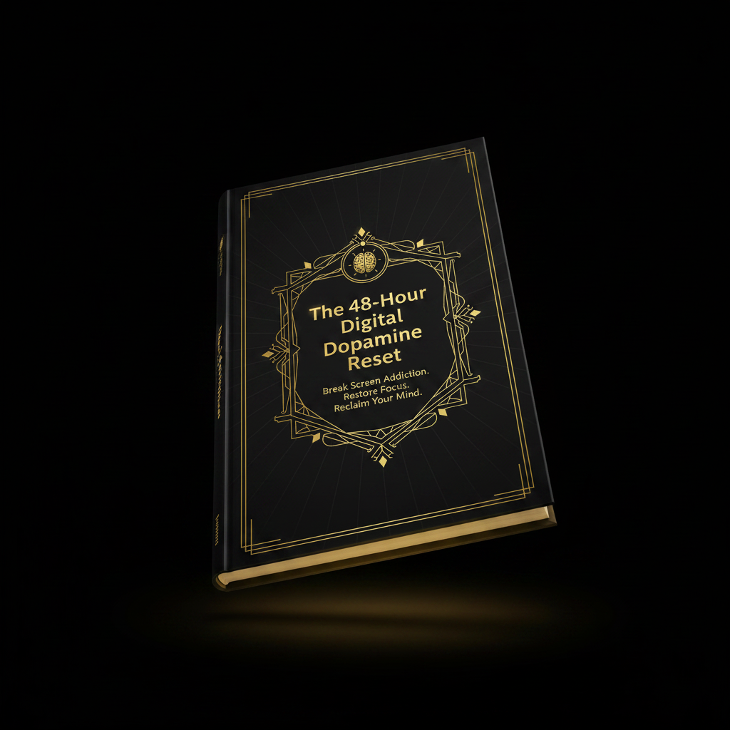 48-Hour Digital Dopamine Reset 3D Mockup