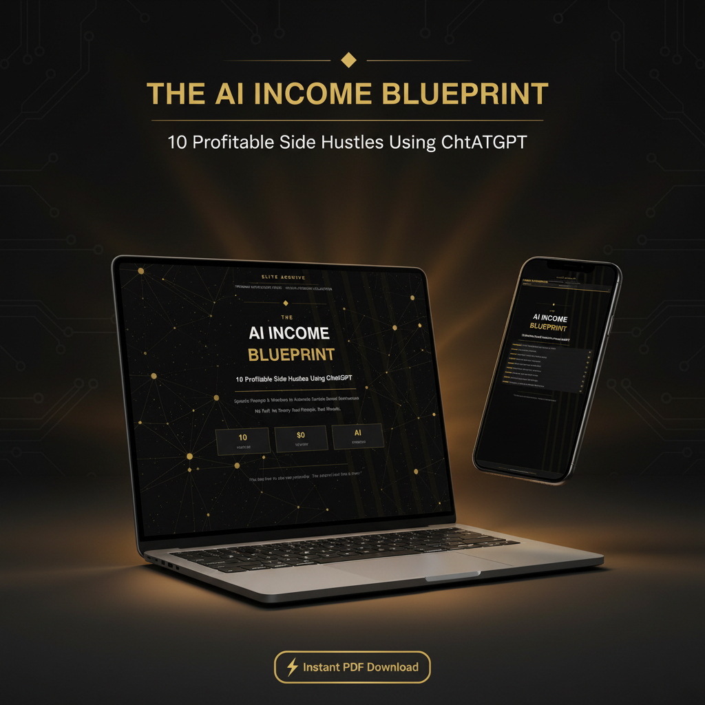The AI Income Blueprint: 10 Profitable Side Hustles Using ChatGPT - Digital Ebook PDF \| Elite Archive