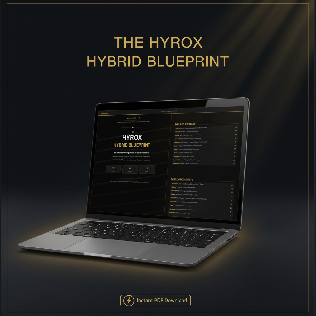 Hyrox Hybrid Blueprint — Dark Navy Background