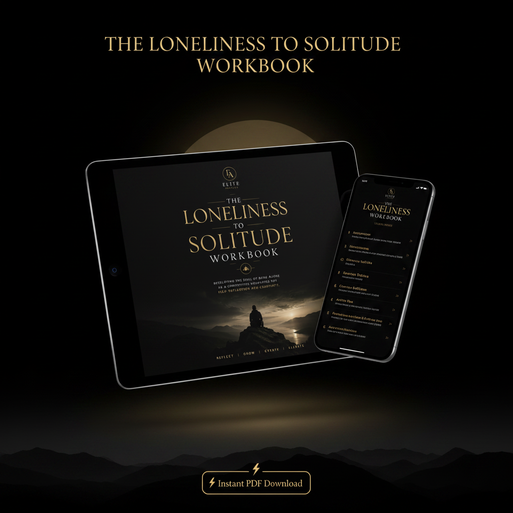 The Loneliness to Solitude Workbook - Digital Ebook PDF \| Elite Archive